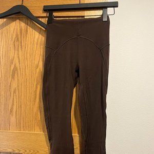 Espresso lululemon leggings 28"